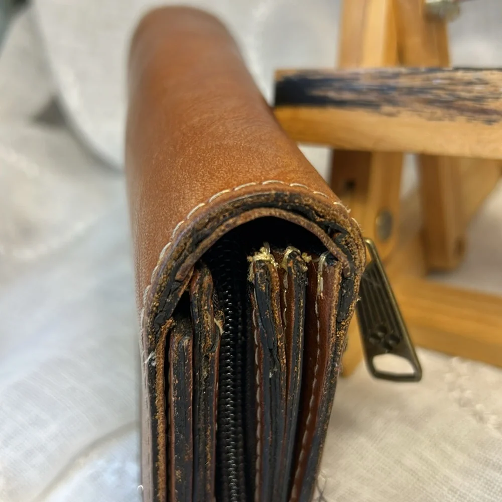 Patricia Nash leather vintage large wallet